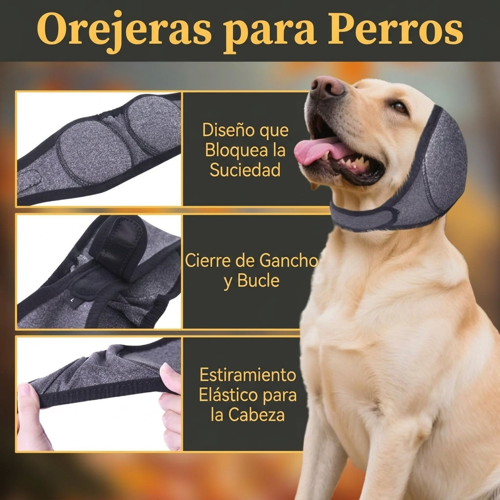 Orejeras para mascotas sensibles a ruidos fuertes
