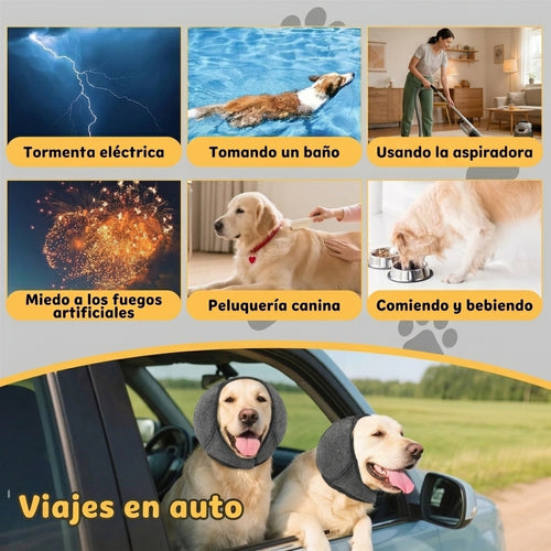 Orejeras para mascotas sensibles a ruidos fuertes